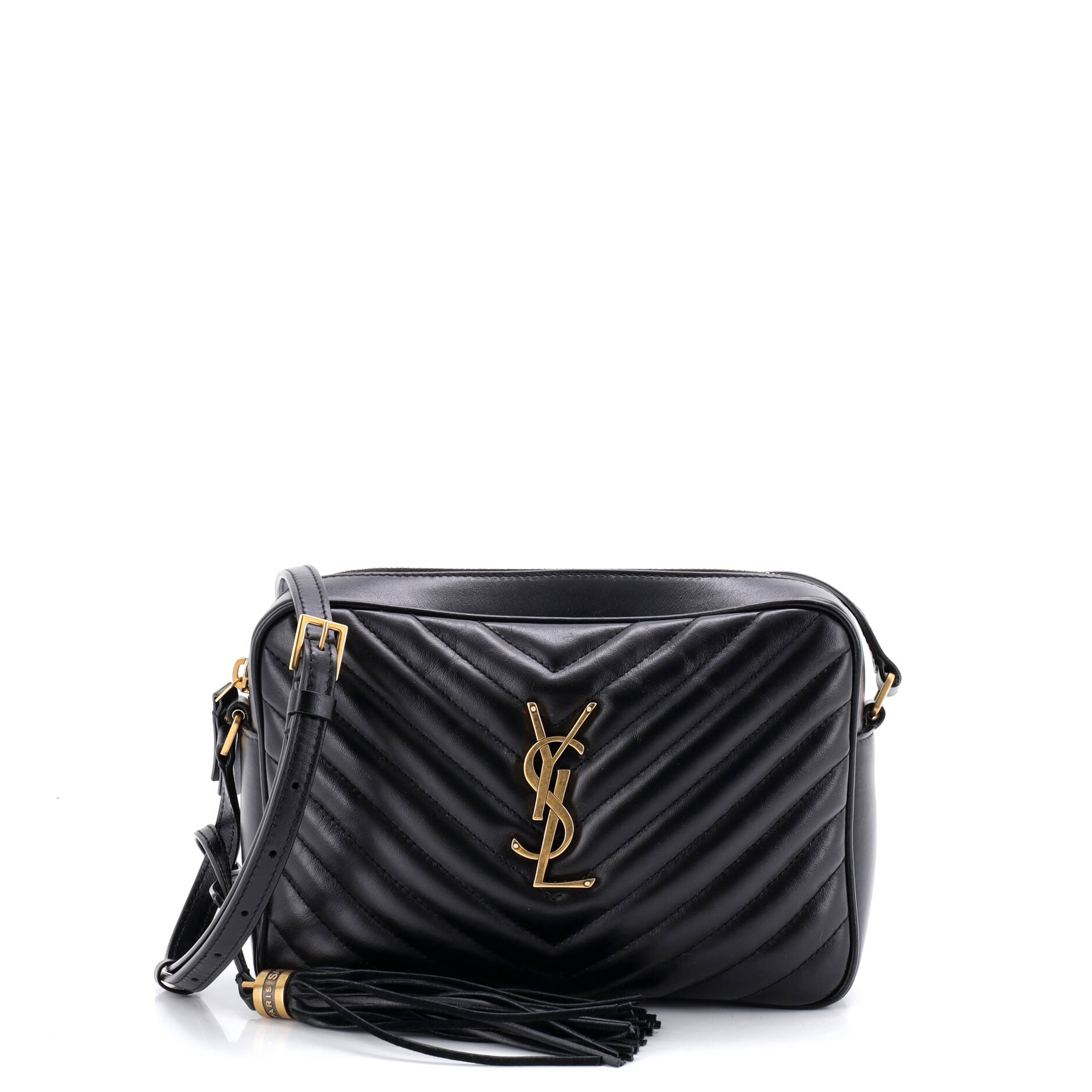 Lou Camera Bag Matelasse Chevron Leather Small