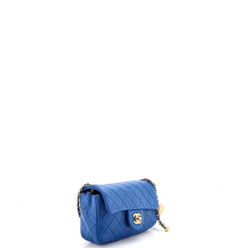 Pearl Crush Flap Bag Quilted Lambskin Mini