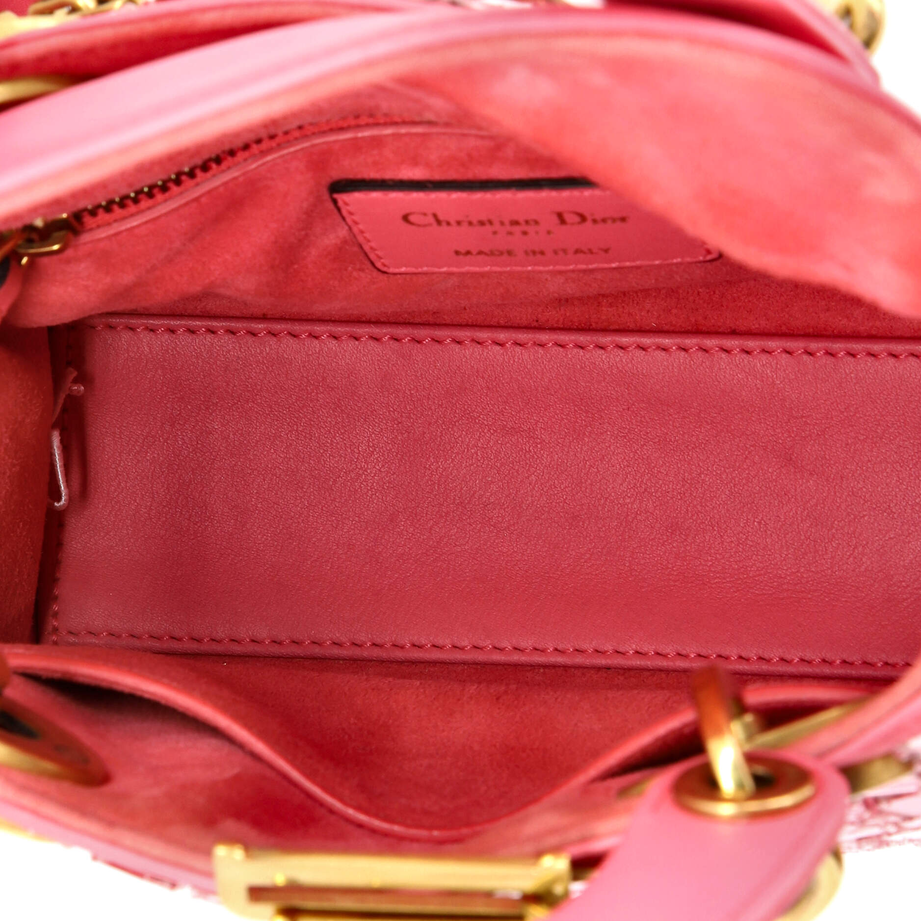 Lady Dior Chain Bag Leather and Mirror Mosaic Mini