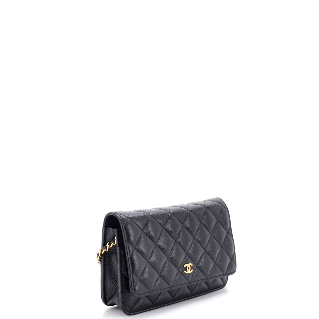 Wallet on Chain Quilted Caviar