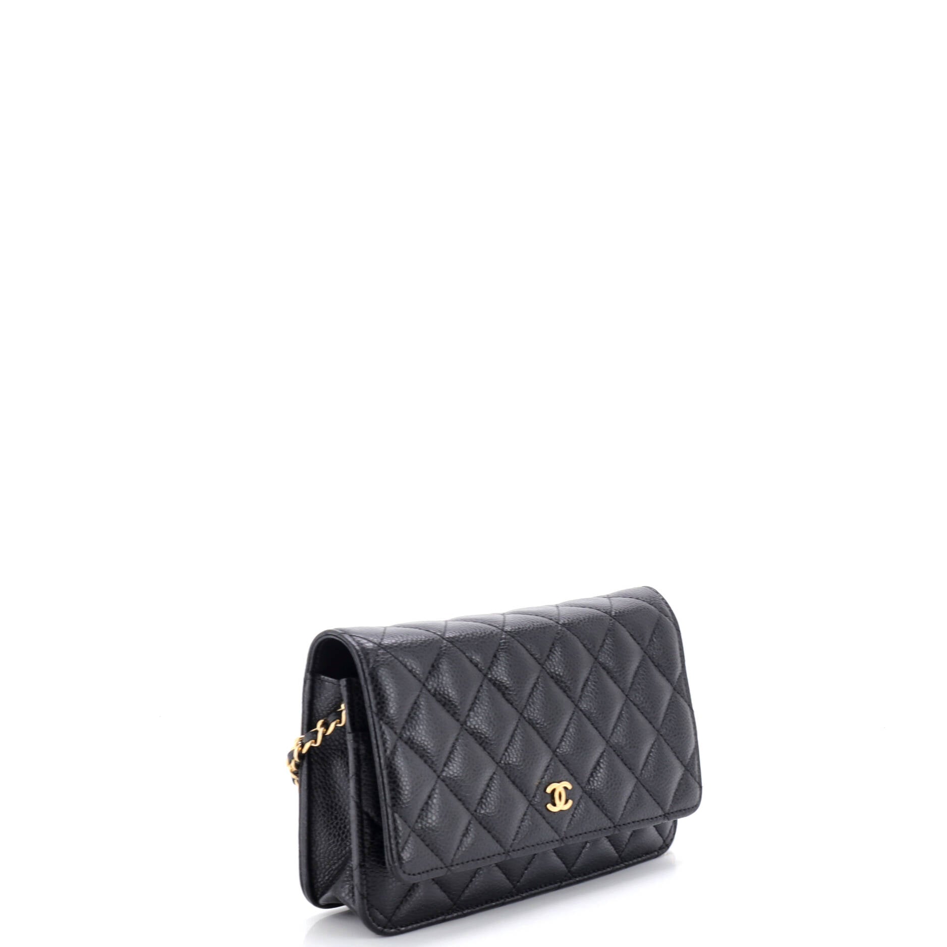 Wallet on Chain Quilted Caviar