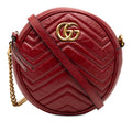 GG Marmont Round Shoulder Bag Matelasse Leather Mini