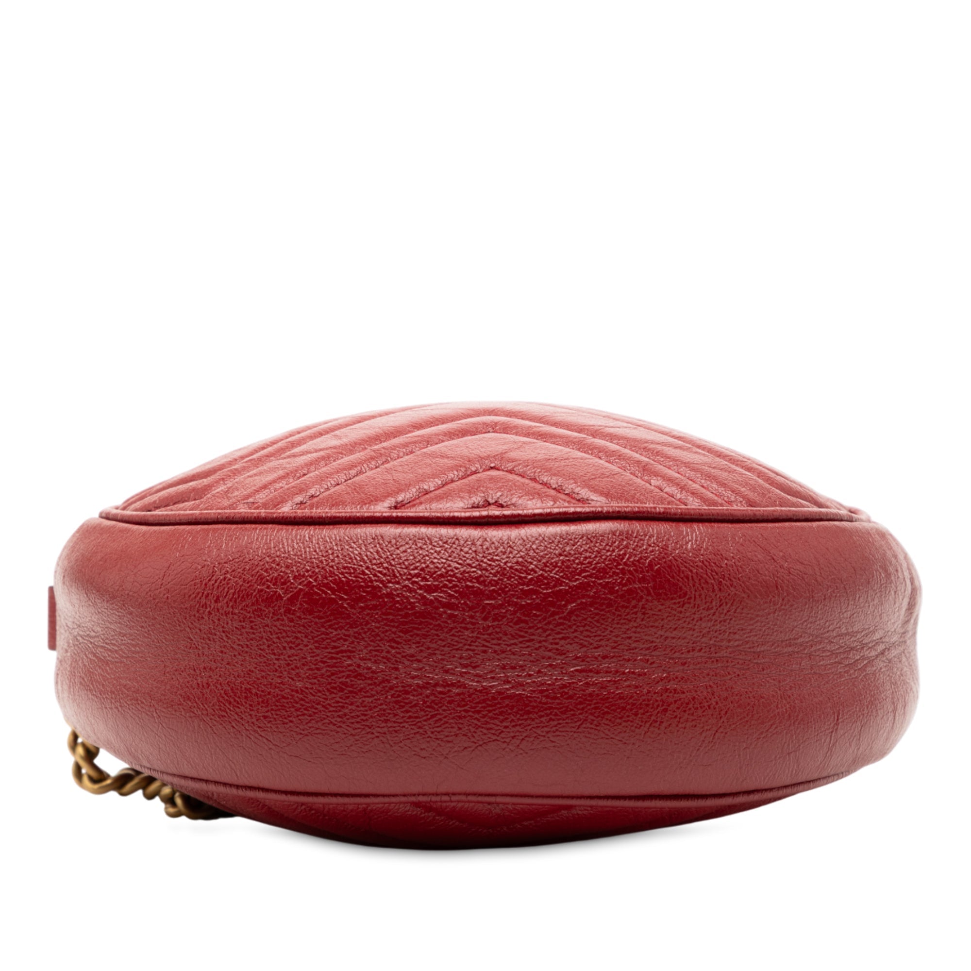 GG Marmont Round Shoulder Bag Matelasse Leather Mini