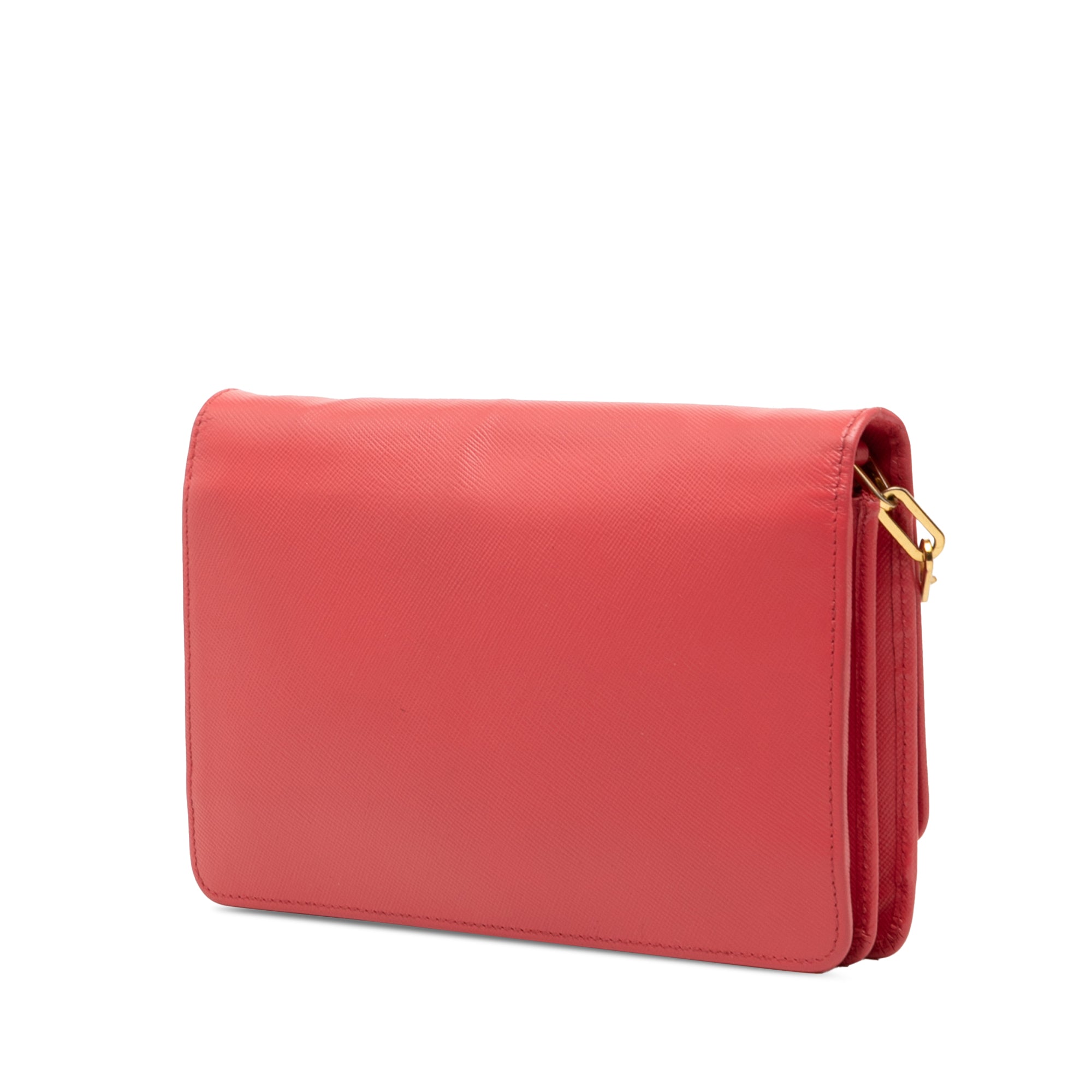 Chain Wallet Crossbody Saffiano Leather