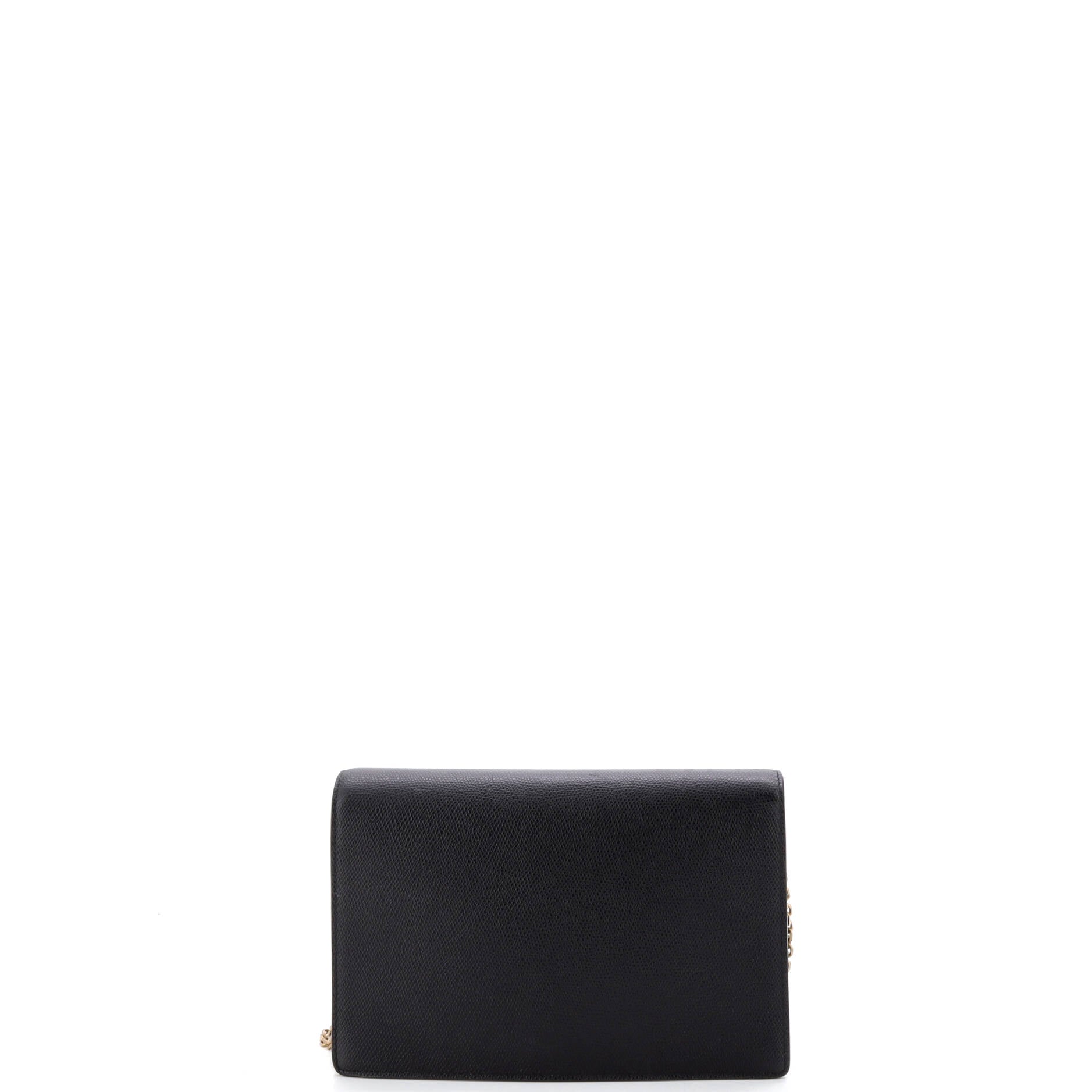 Saddle Chain Clutch Leather