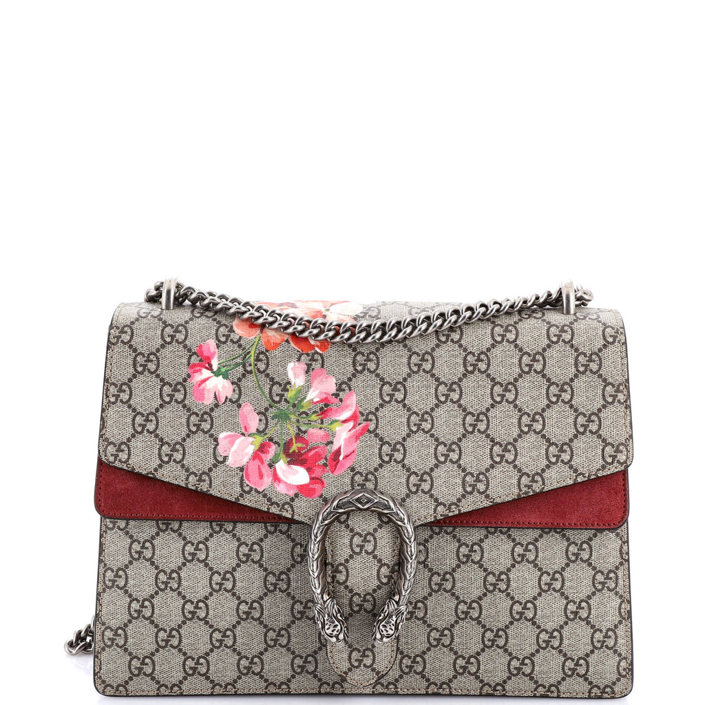 Dionysus Bag Blooms Print GG Coated Canvas Medium