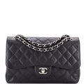 Classic Double Flap Bag Quilted Caviar Jumbo