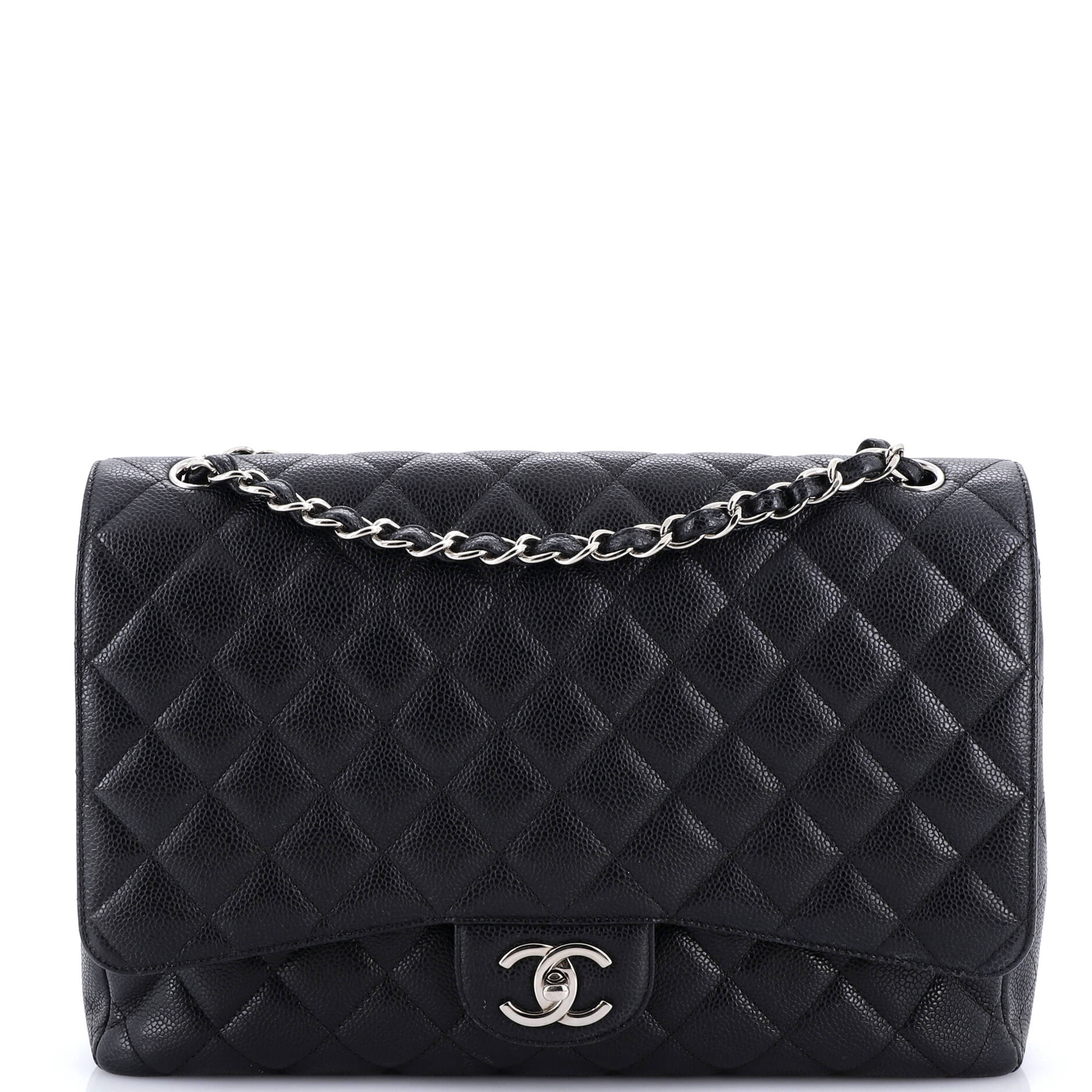 Classic Double Flap Bag Quilted Caviar Jumbo