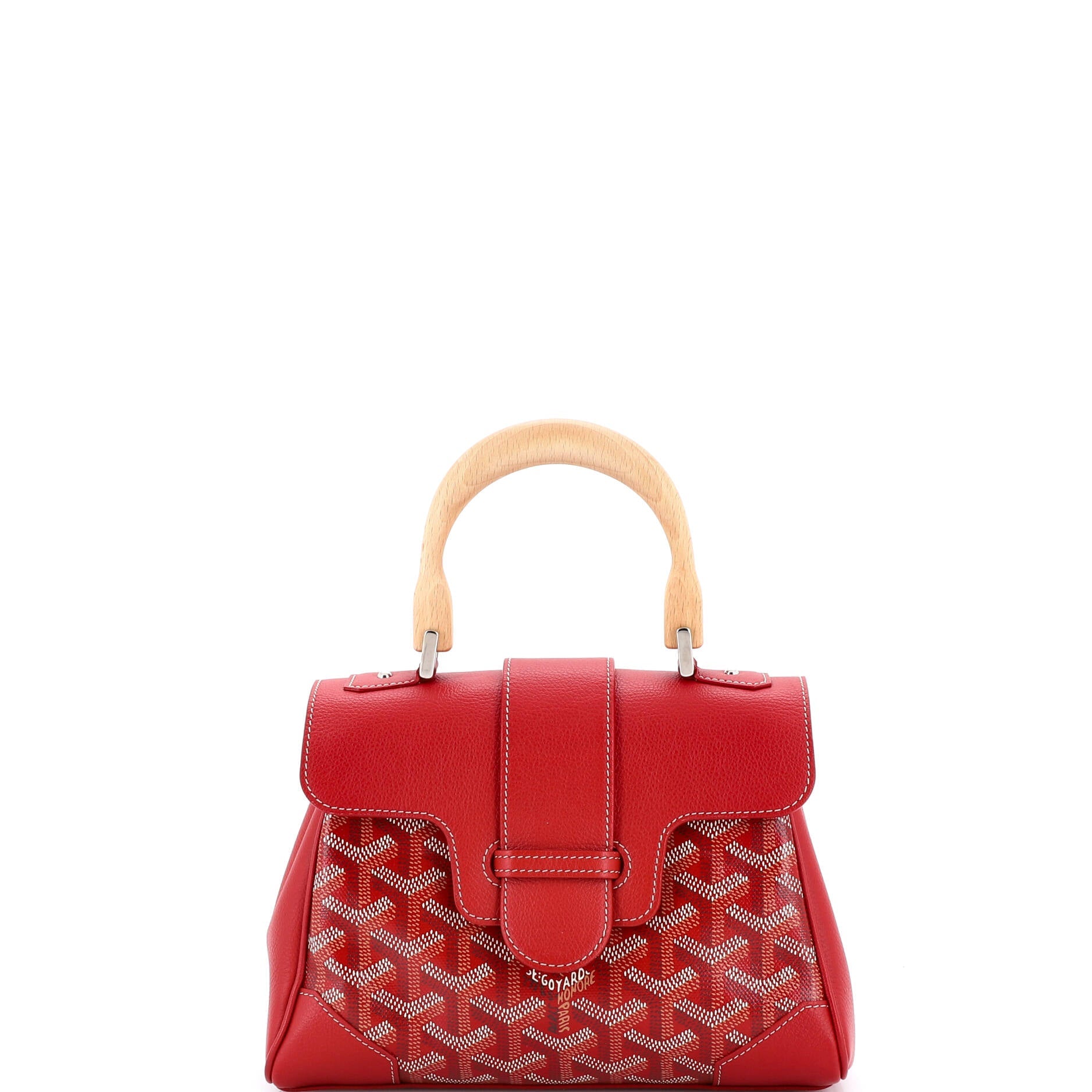 Saigon Top Handle Bag Coated Canvas with Leather Mini