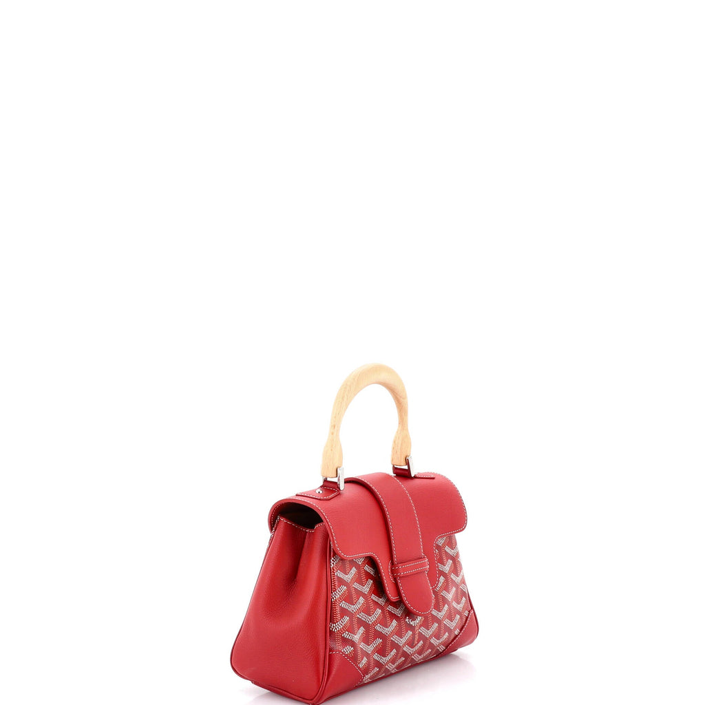 Saigon Top Handle Bag Coated Canvas with Leather Mini
