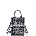 Book Tote Phone Bag Embroidered Canvas Mini