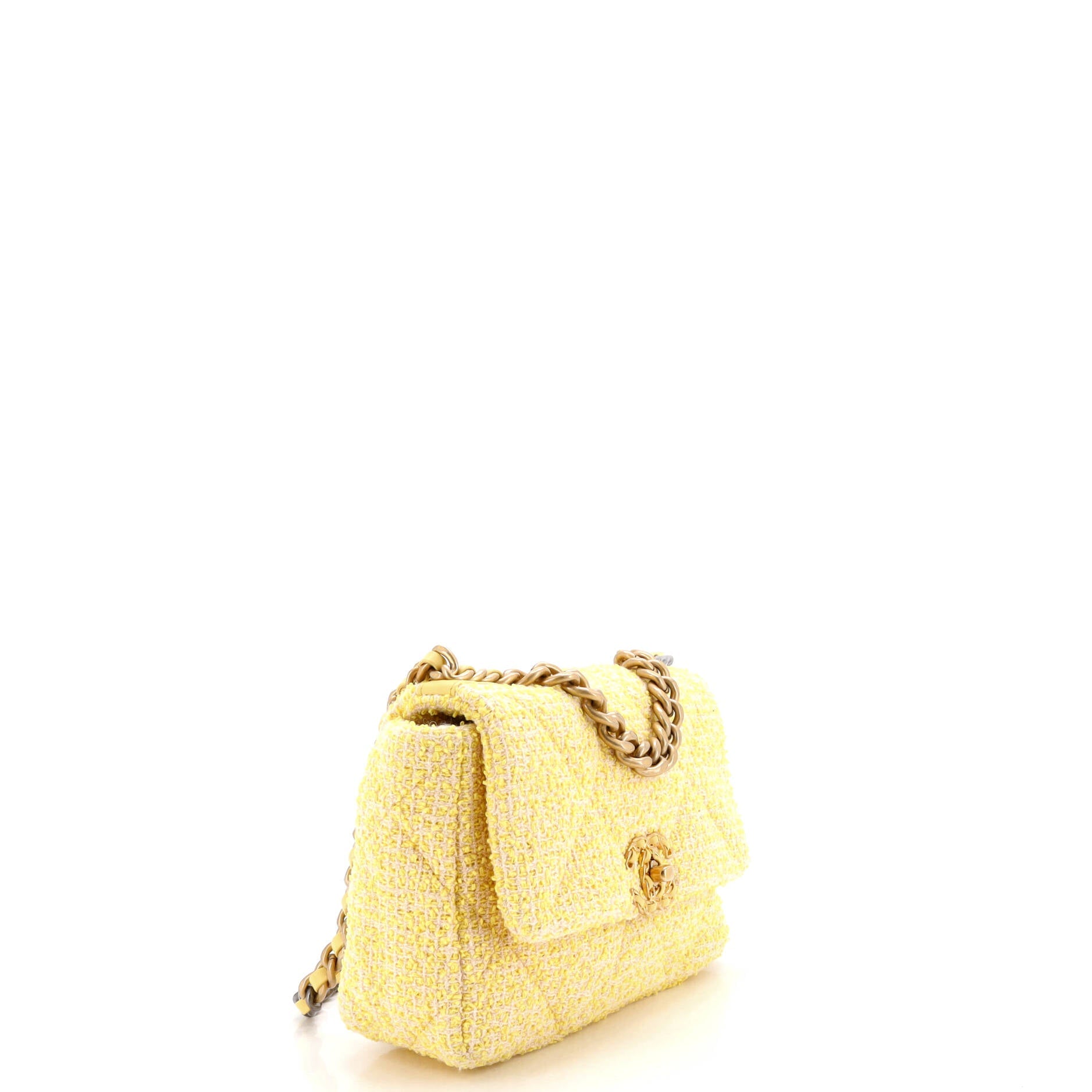 19 Flap Bag Quilted Tweed Medium