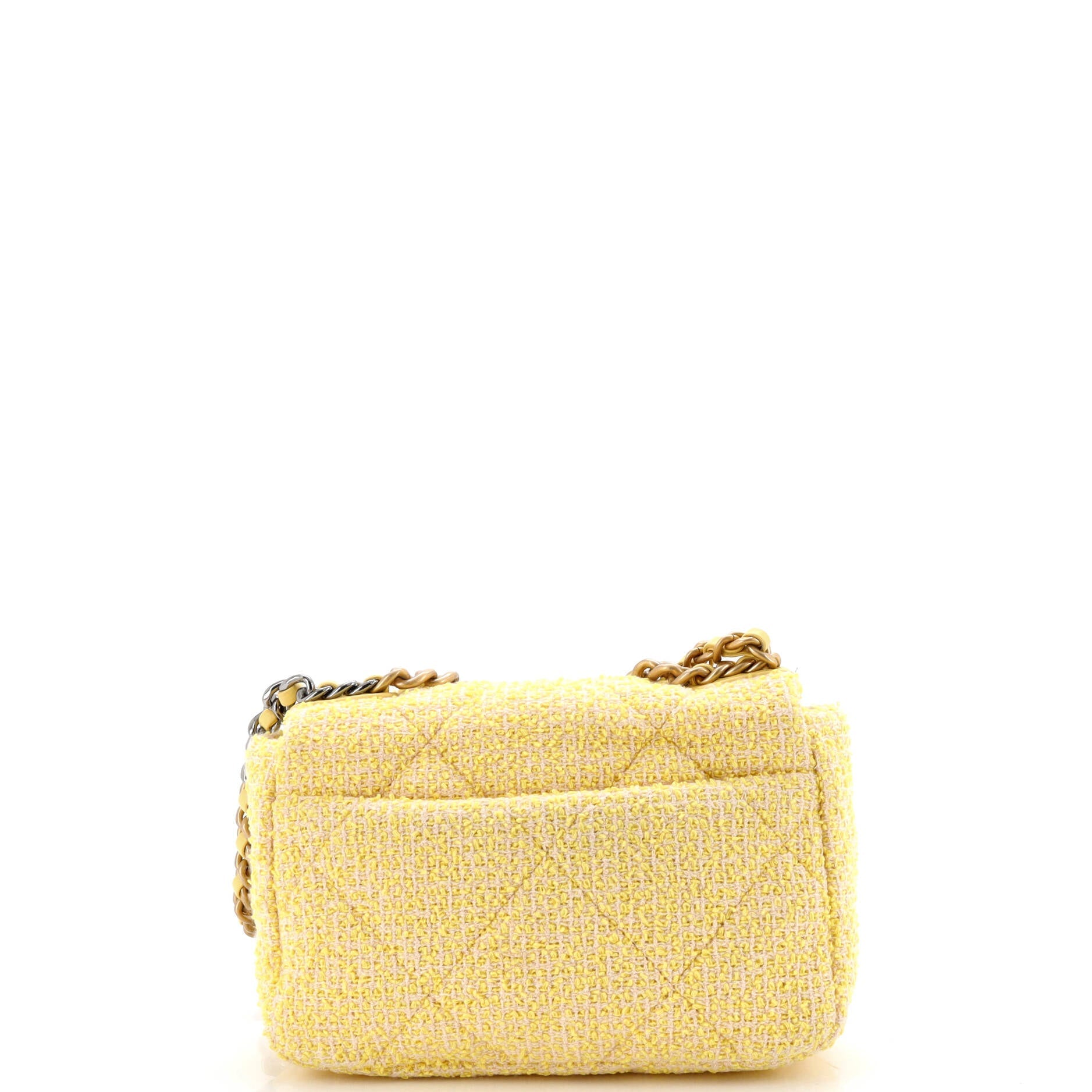 19 Flap Bag Quilted Tweed Medium