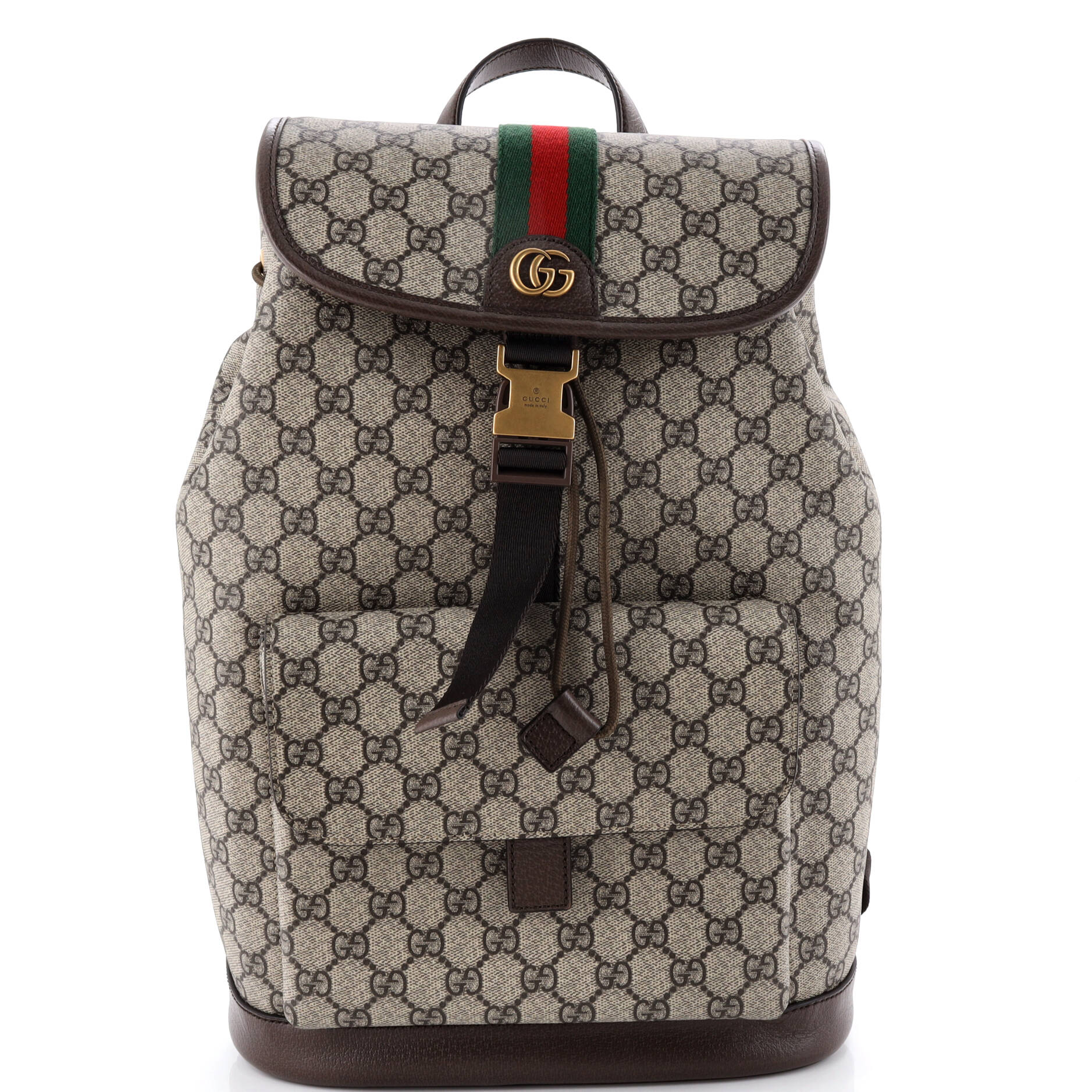 Ophidia Buckle Backpack GG Coated Canvas Small