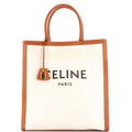 Vertical Cabas Tote Canvas with Leather Large
