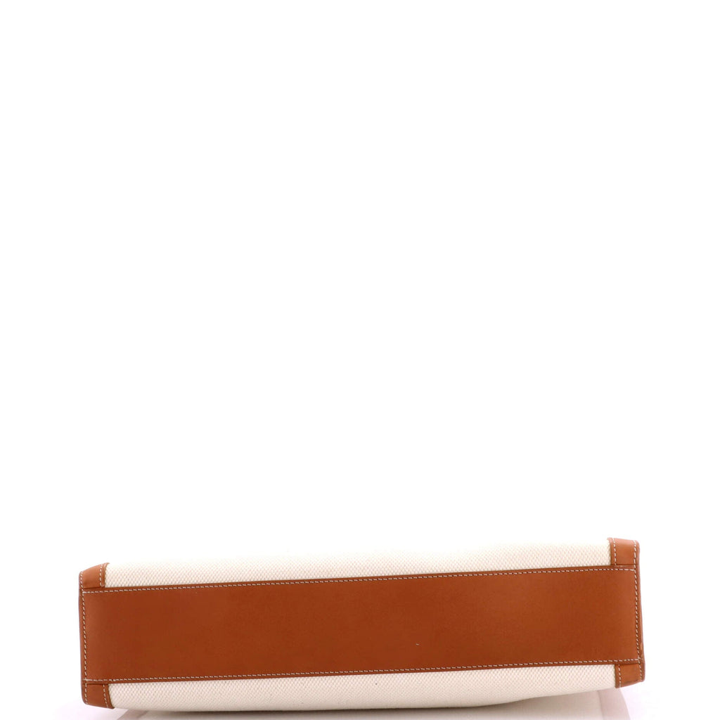 Vertical Cabas Tote Canvas with Leather Large