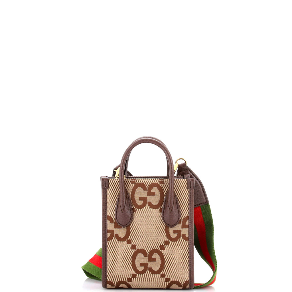 Vertical Tote Jumbo GG Canvas Mini