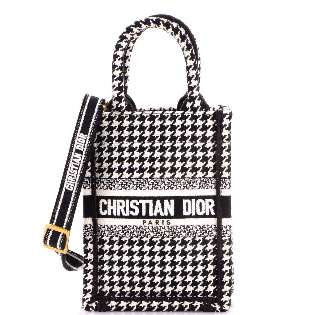 Book Tote Phone Bag Embroidered Canvas Mini