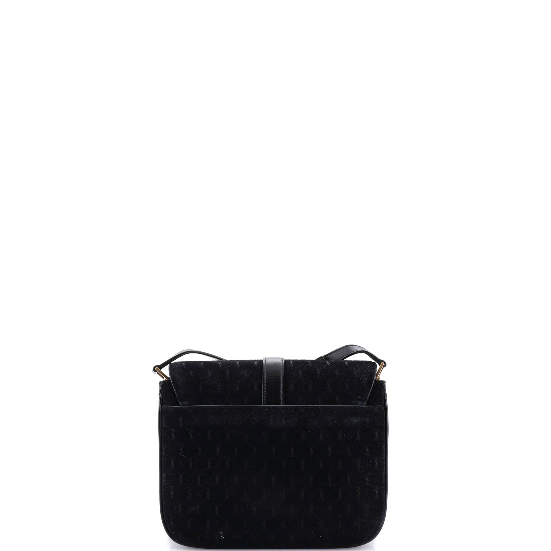 Top Flap Satchel Monogram All Over Suede Small