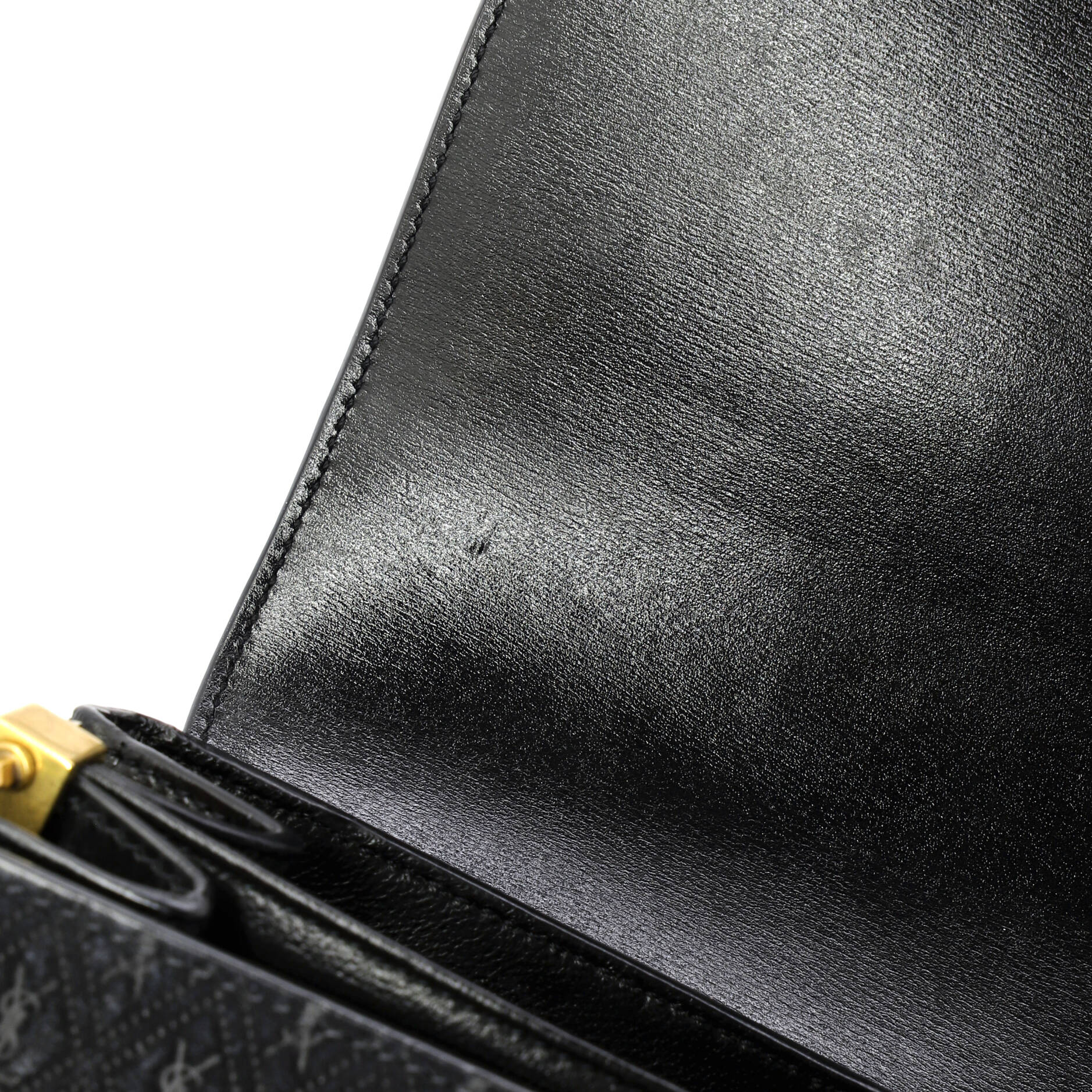 Top Flap Satchel Monogram All Over Suede Small