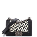 Boy Flap Bag Woven Calfskin Small