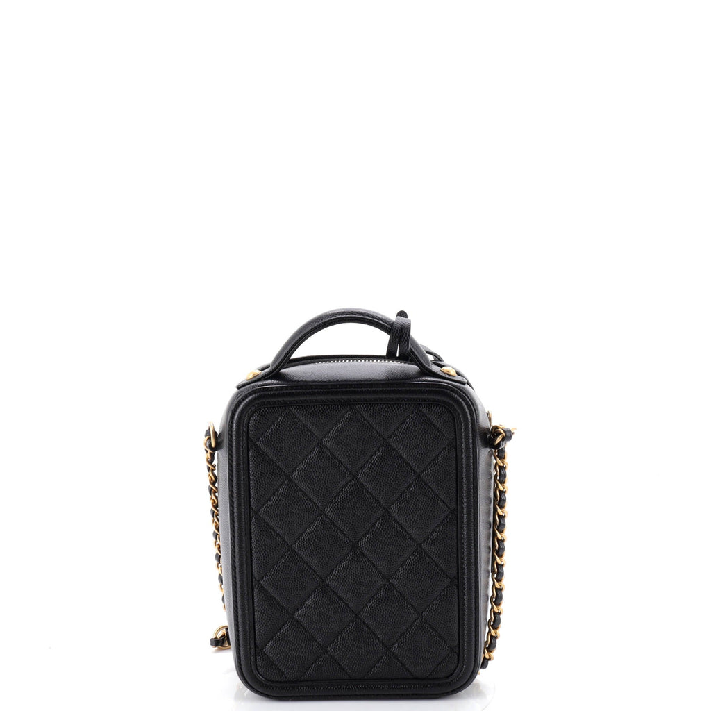 Filigree Vertical Vanity Case Quilted Caviar