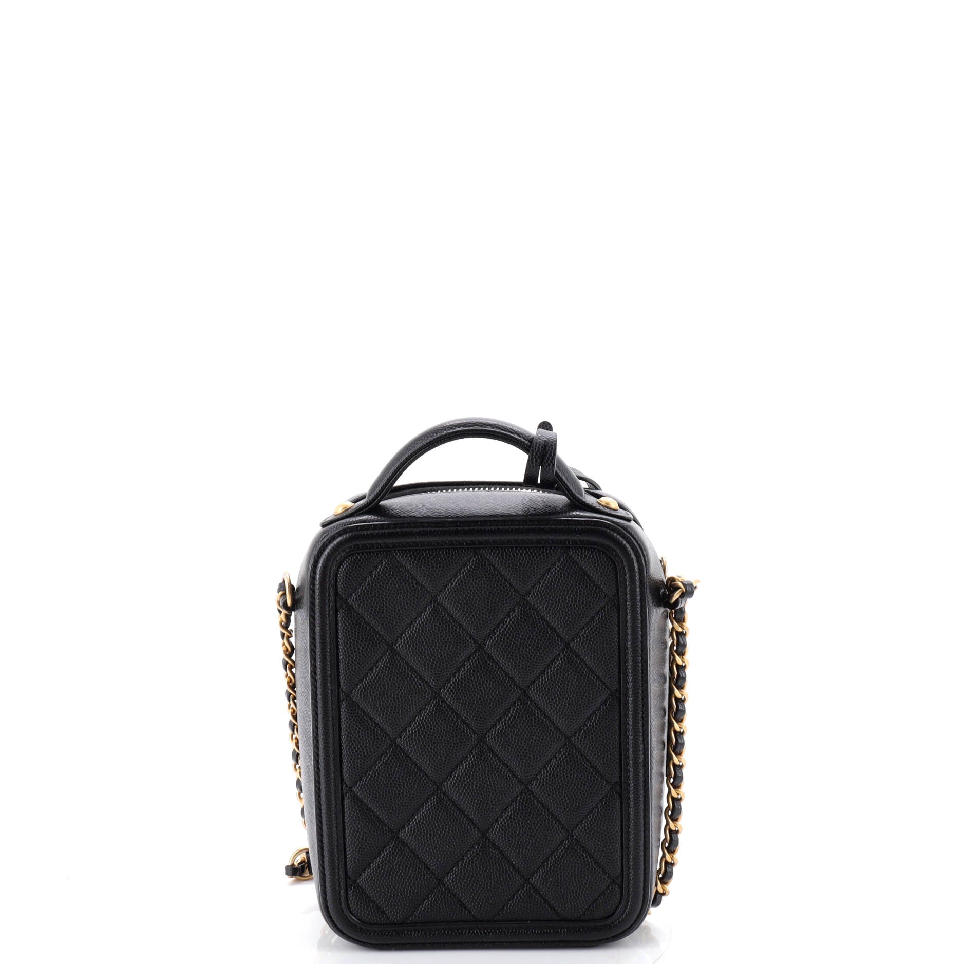Filigree Vertical Vanity Case Quilted Caviar