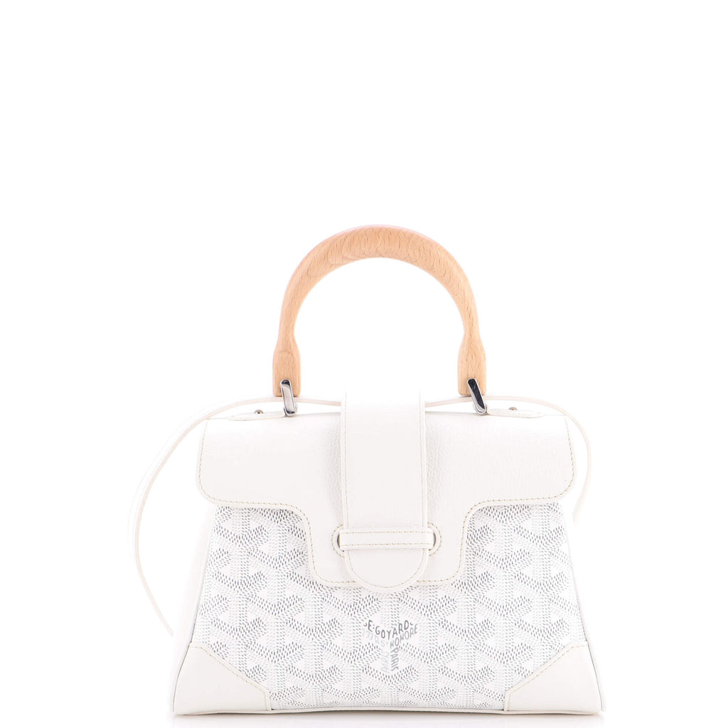 Saigon Top Handle Bag Coated Canvas with Leather Mini