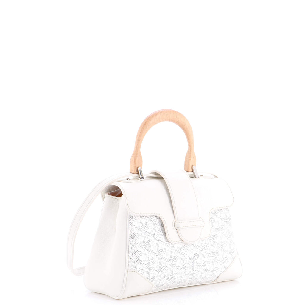 Saigon Top Handle Bag Coated Canvas with Leather Mini