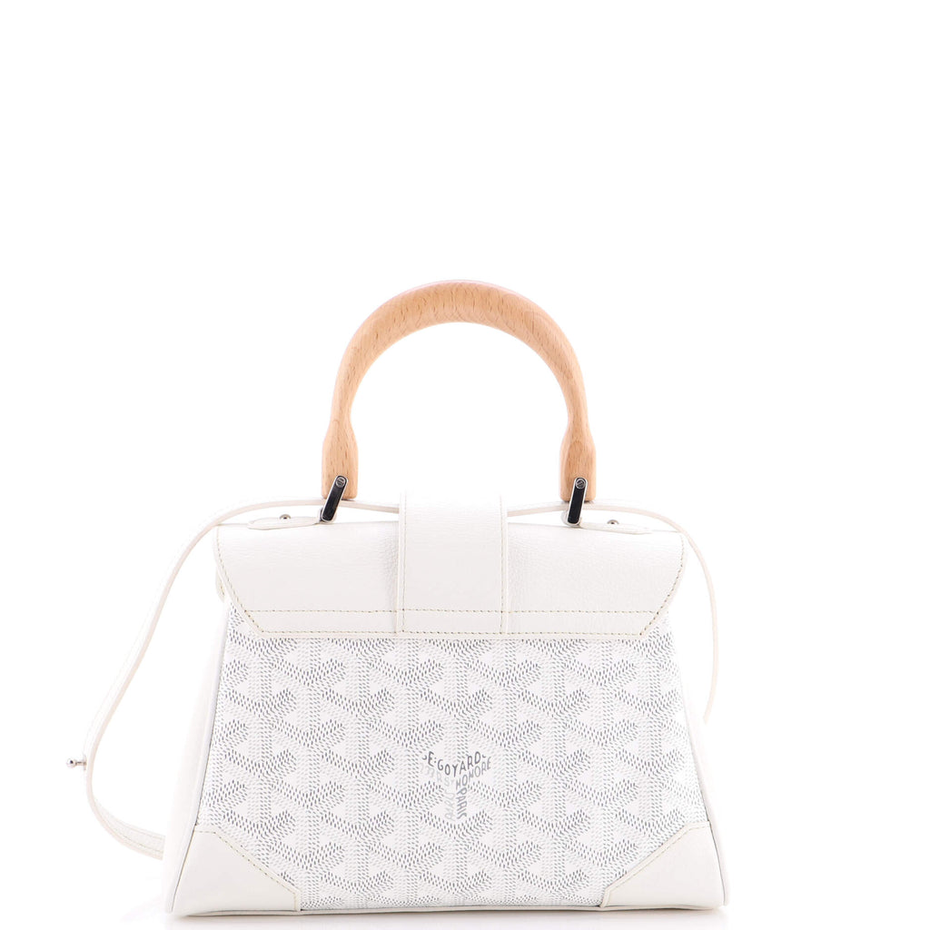 Saigon Top Handle Bag Coated Canvas with Leather Mini