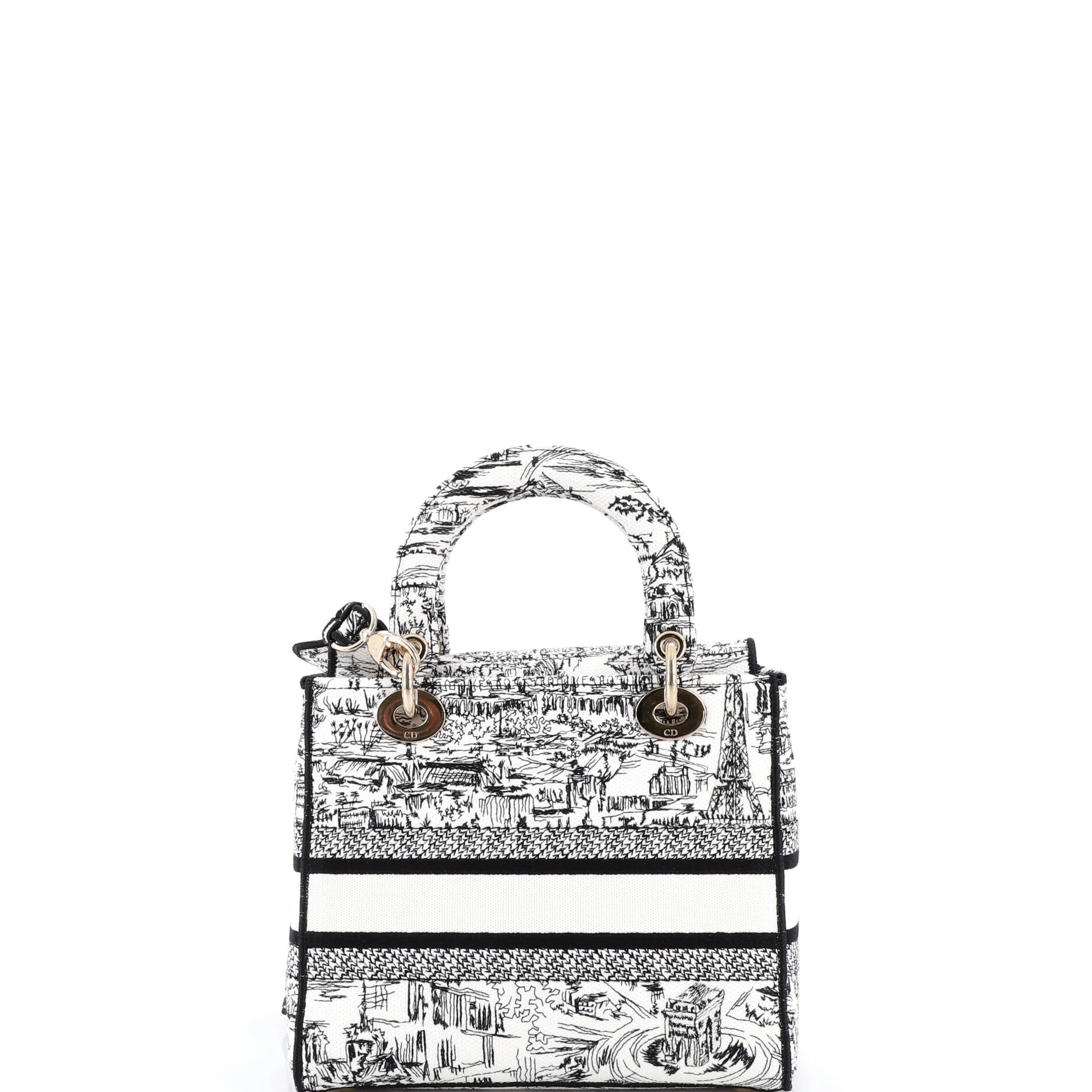 Lady D-Lite Bag Embroidered Canvas Medium