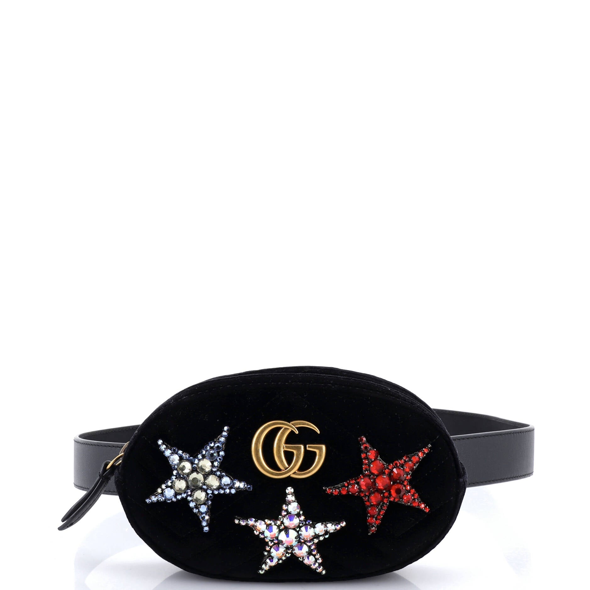 GG Marmont Belt Bag Embellished Matelasse Velvet