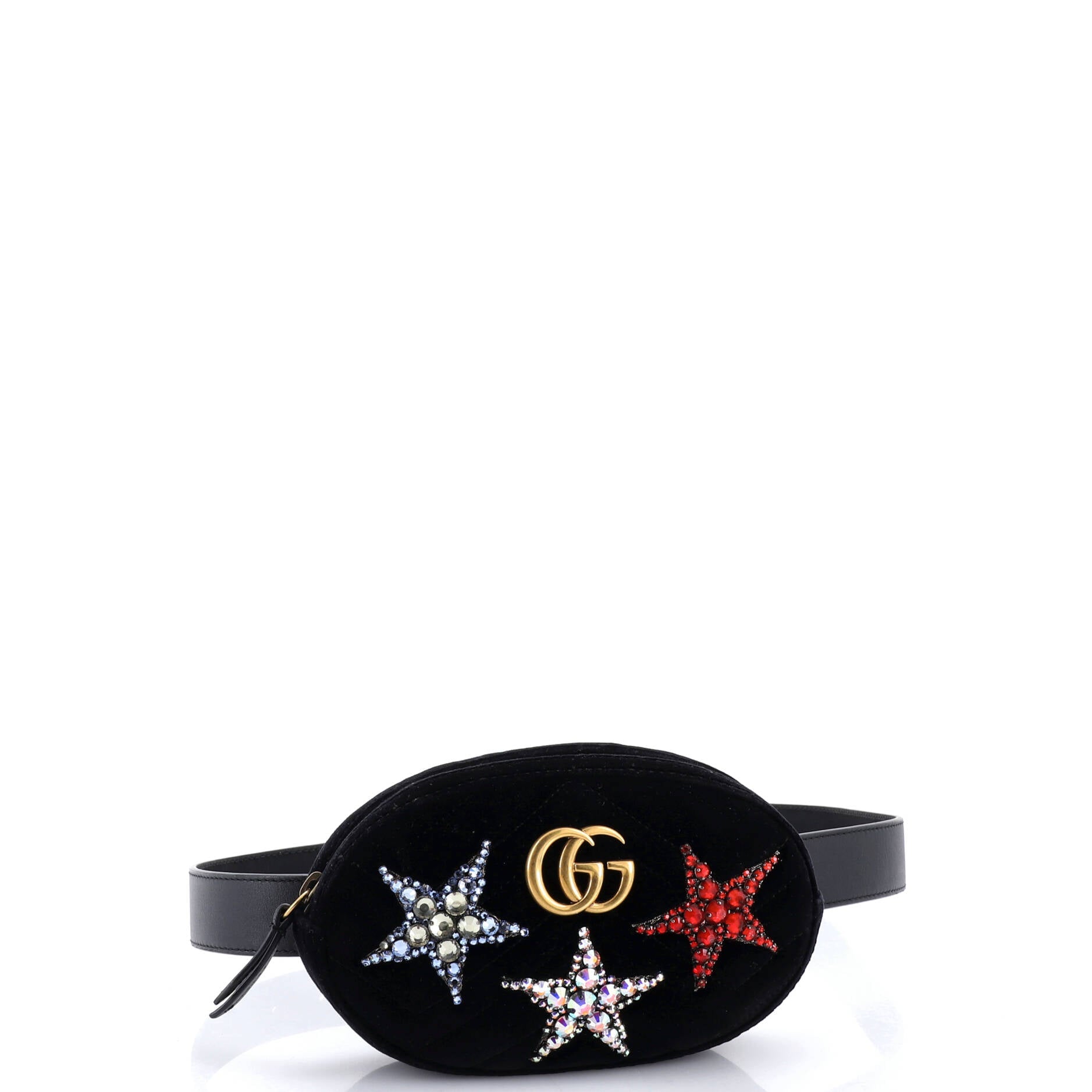 GG Marmont Belt Bag Embellished Matelasse Velvet