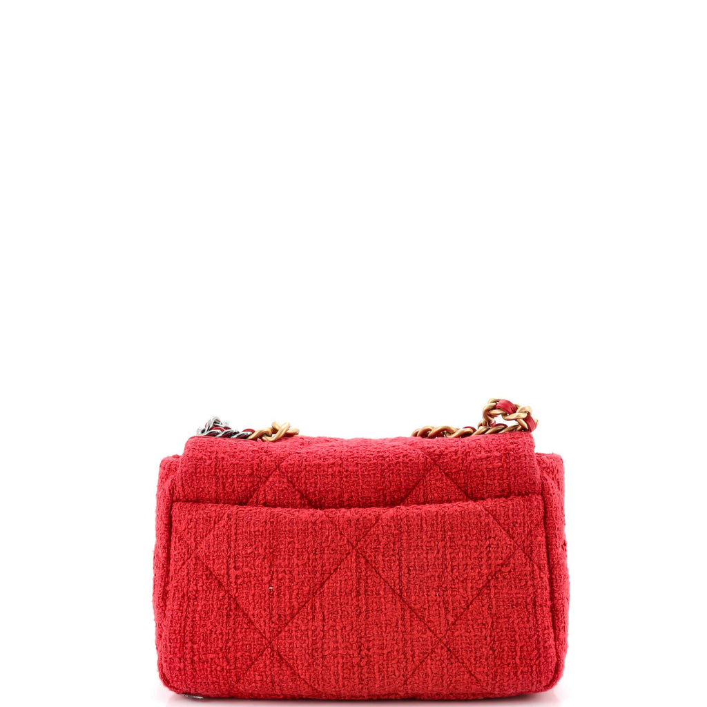 19 Flap Bag Quilted Tweed Medium