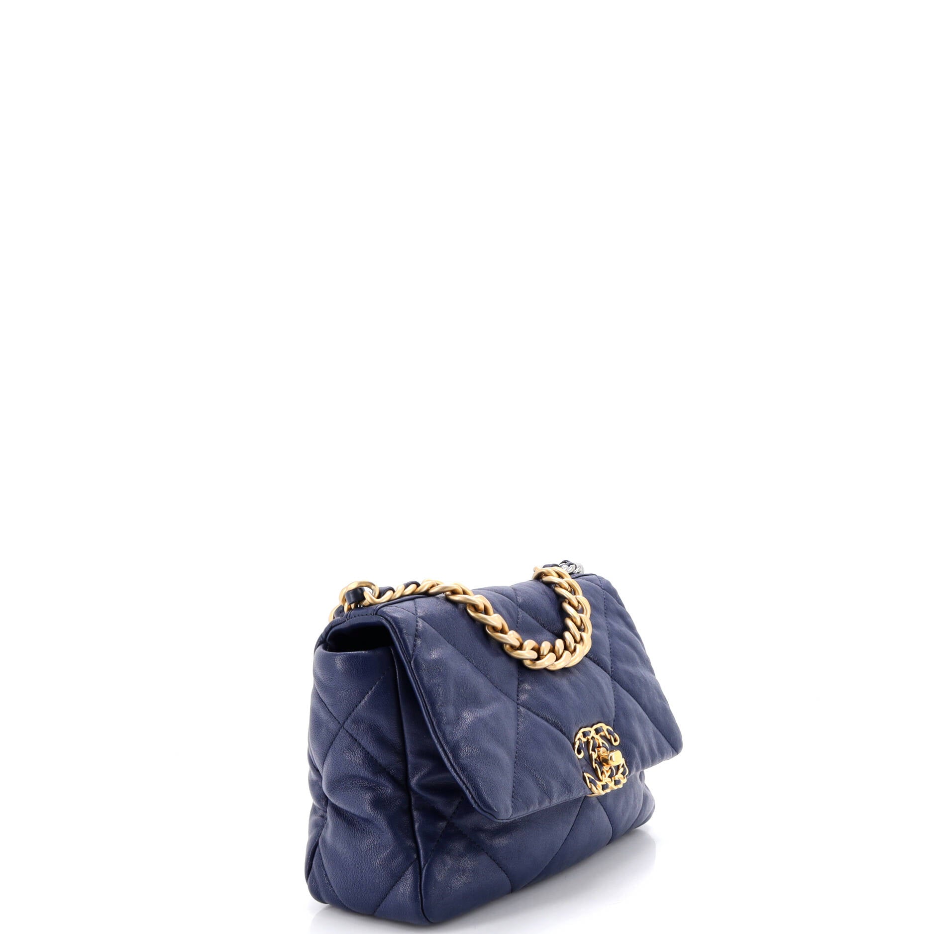 19 Flap Bag Quilted Leather Medium