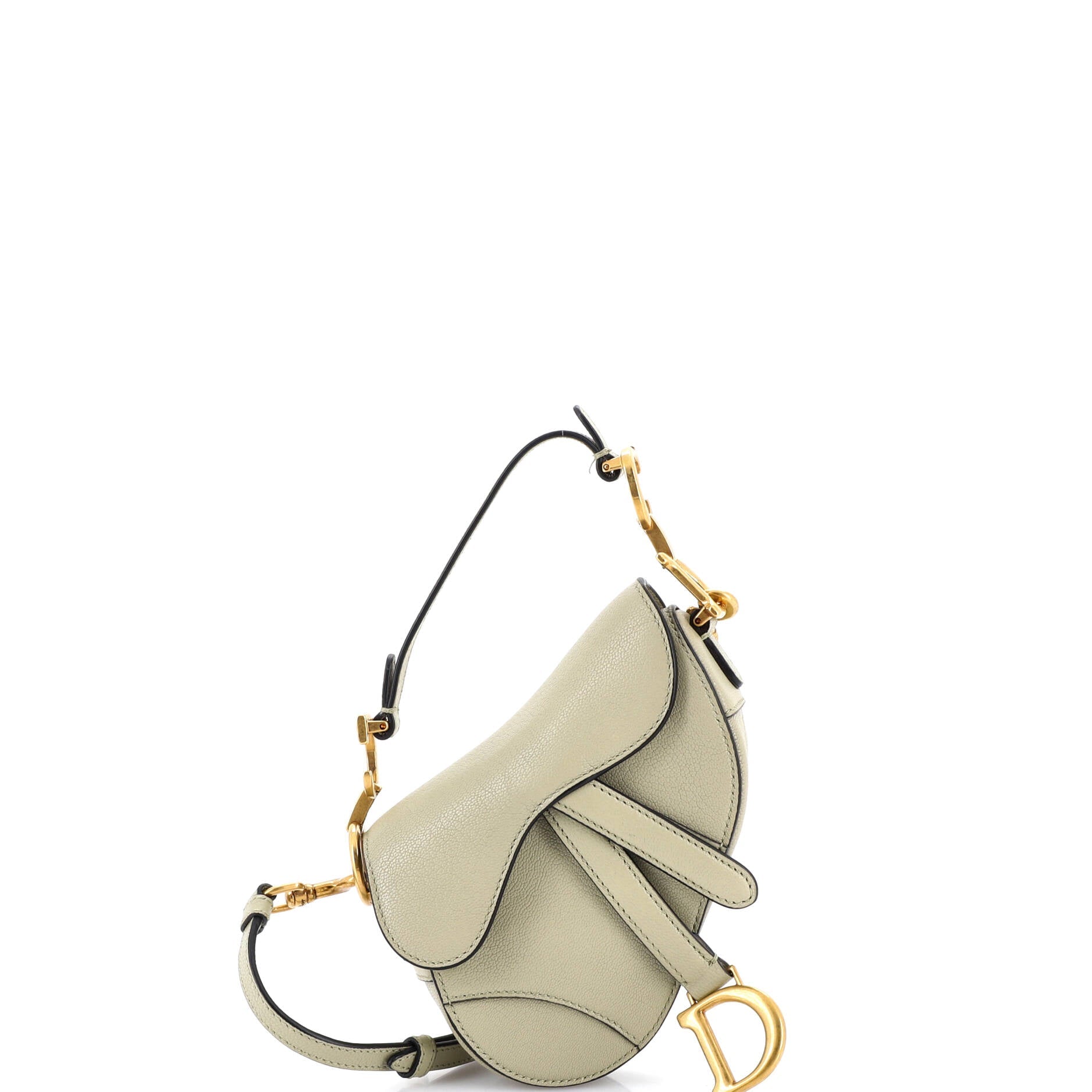 Saddle Handbag with Strap Leather Micro