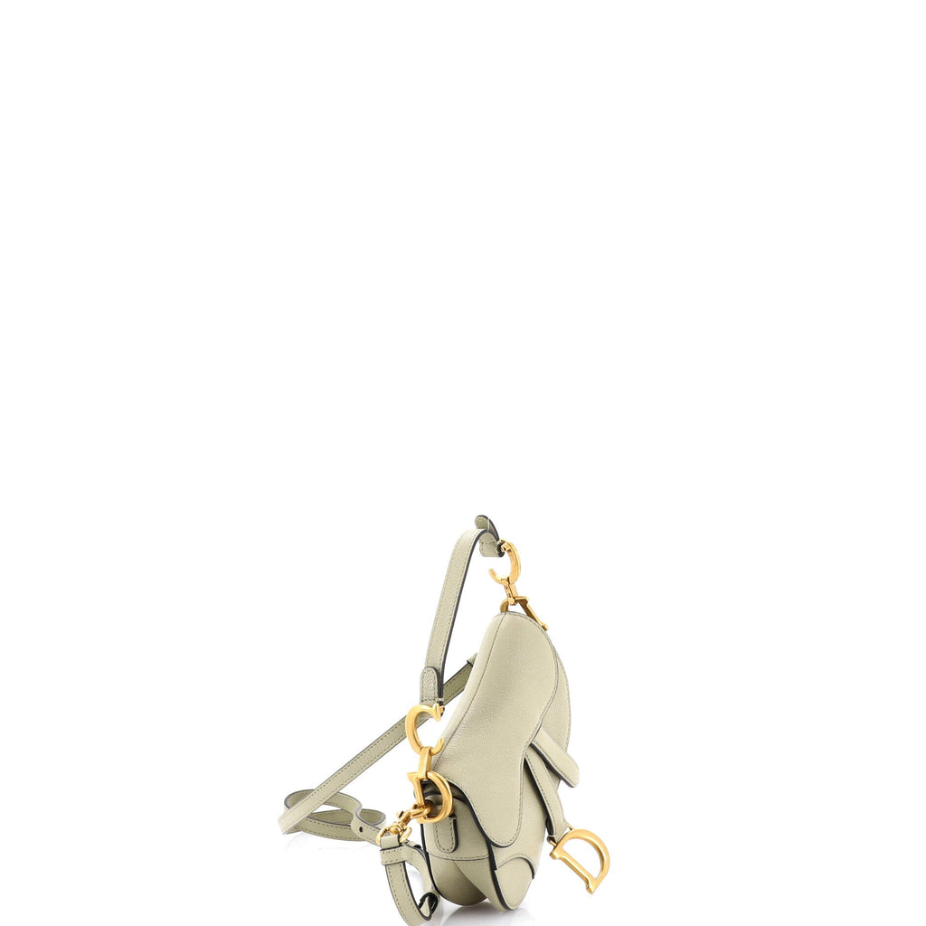 Saddle Handbag with Strap Leather Micro