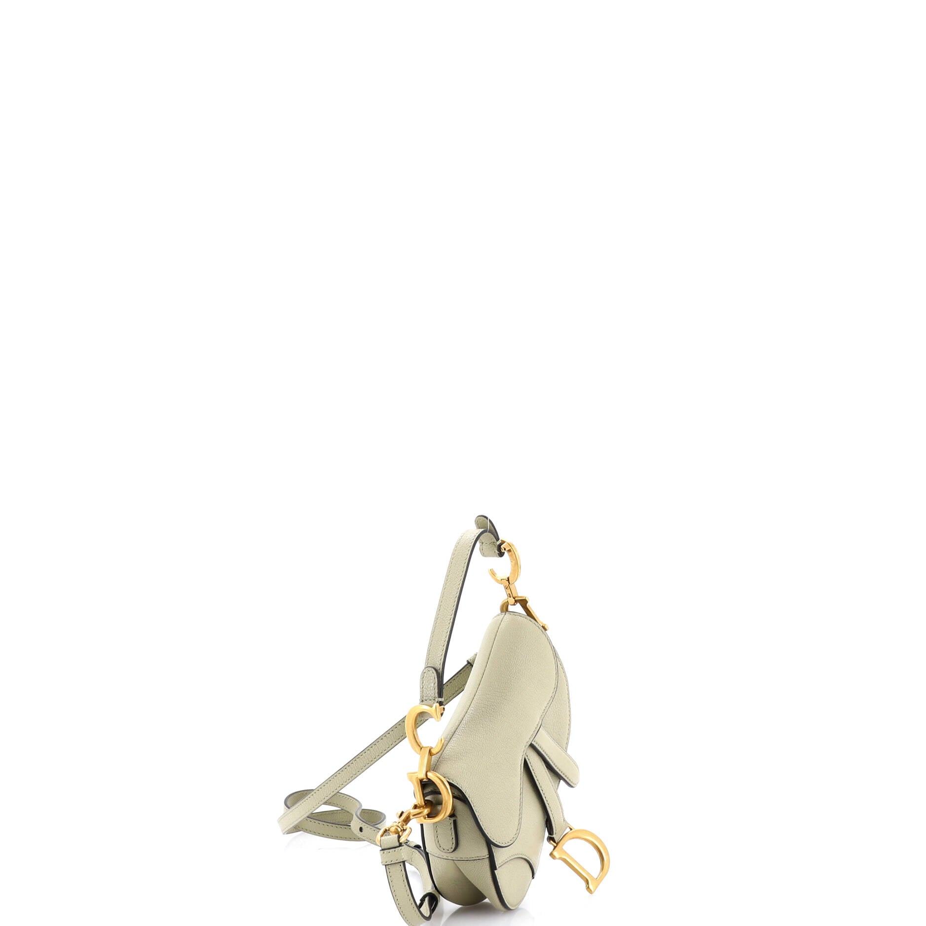 Saddle Handbag with Strap Leather Micro