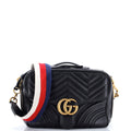 GG Marmont Zip Around Camera Bag Matelasse Leather Small