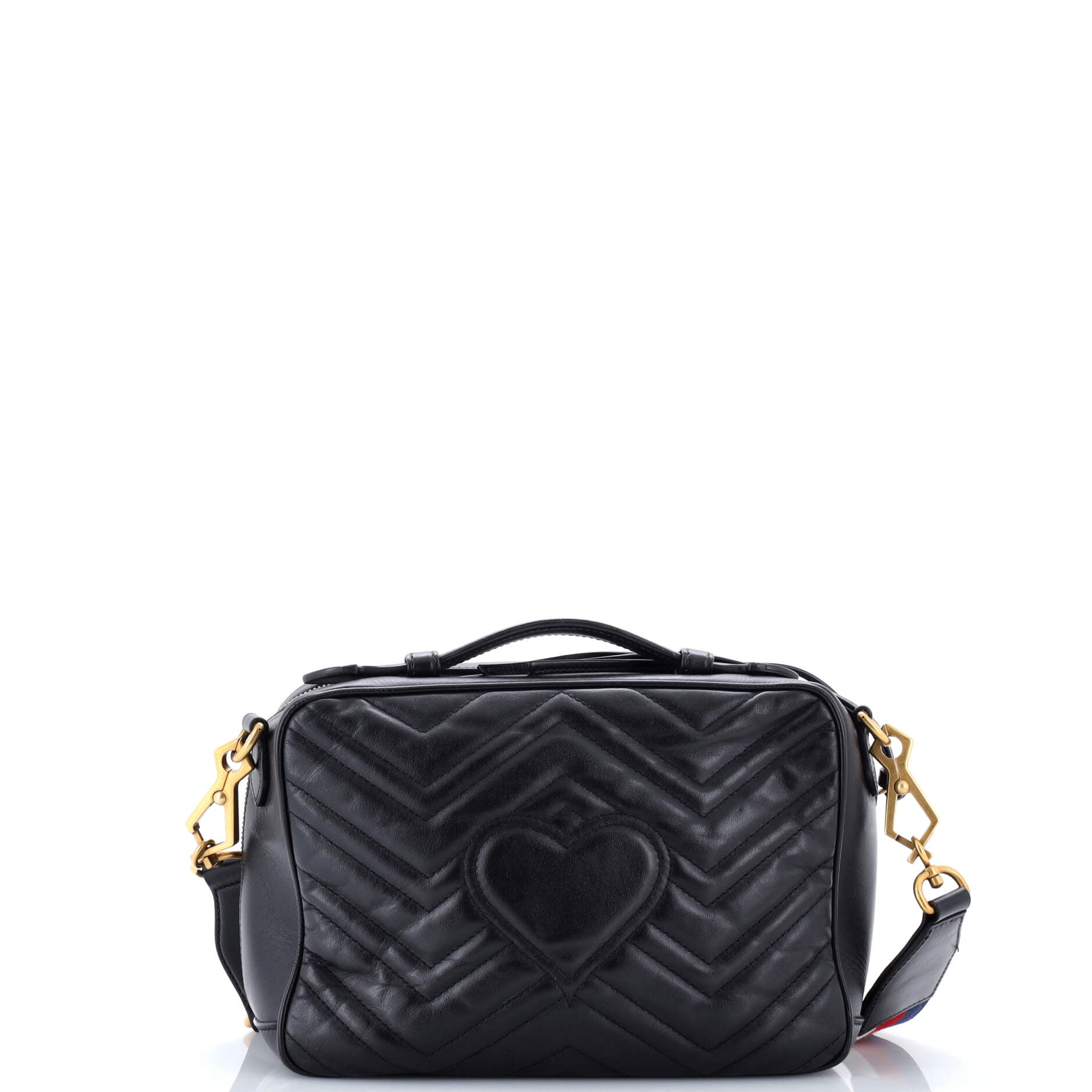 GG Marmont Zip Around Camera Bag Matelasse Leather Small