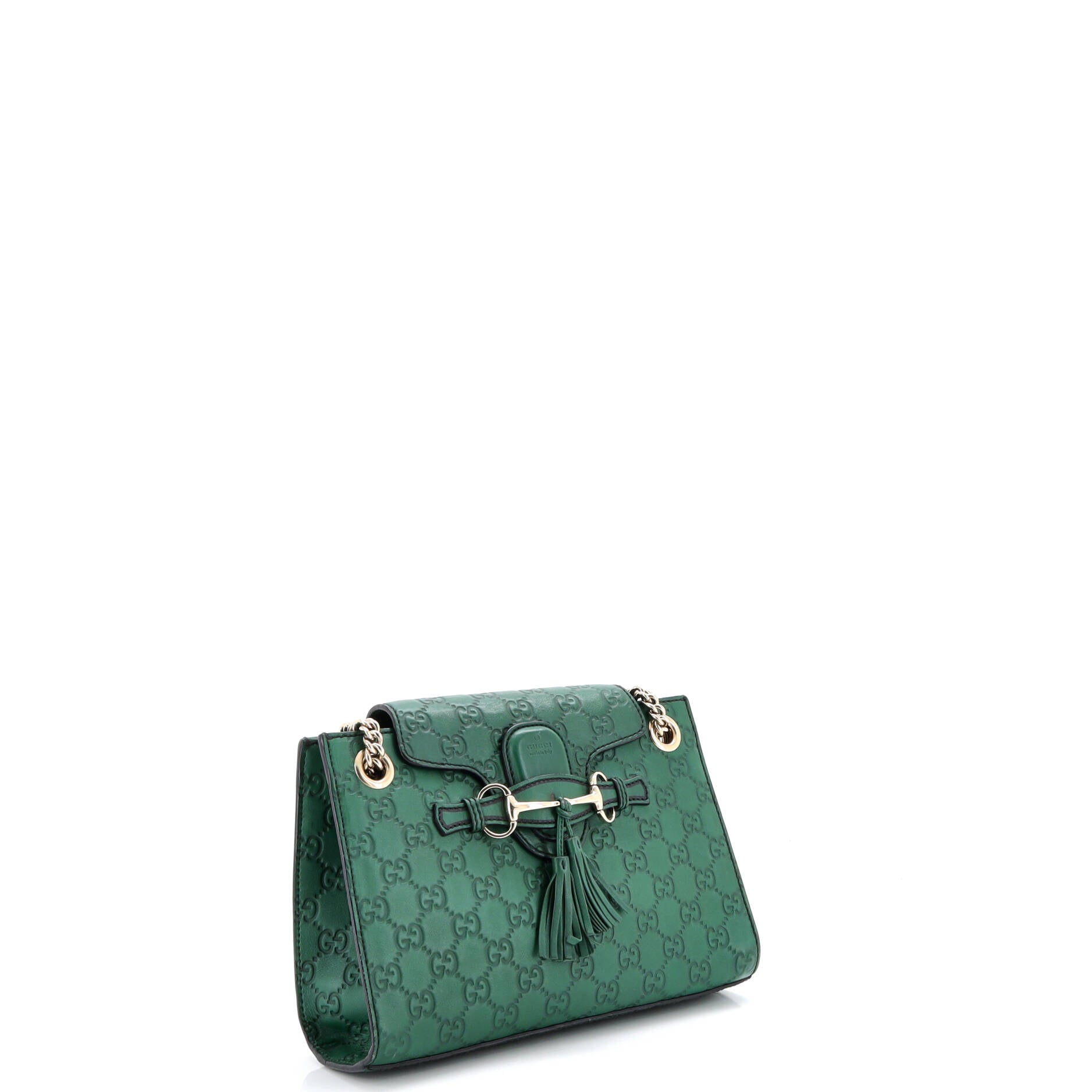 Emily Chain Flap Shoulder Bag Guccissima Leather Small