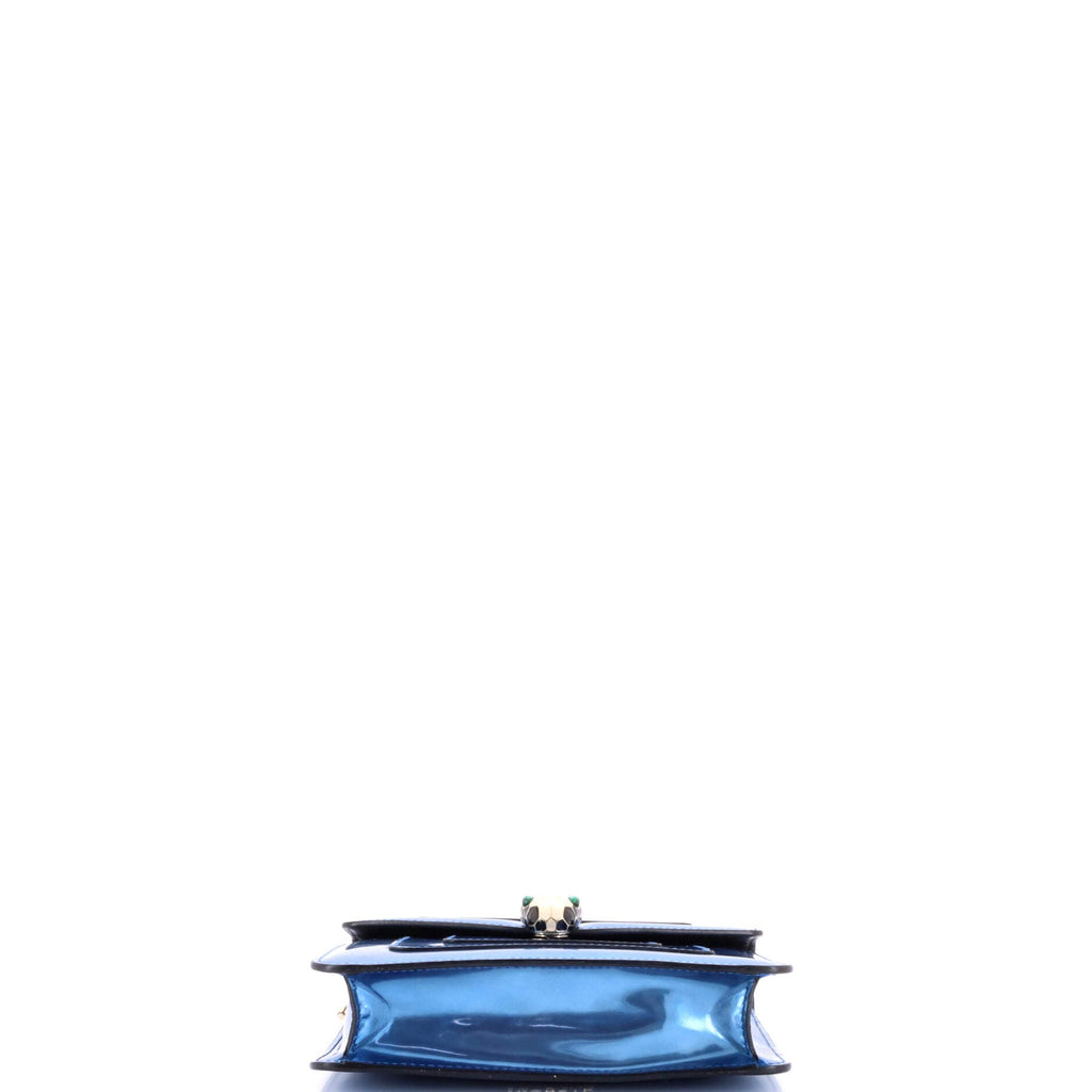 Serpenti Forever Square Shoulder Bag Metallic Leather Small