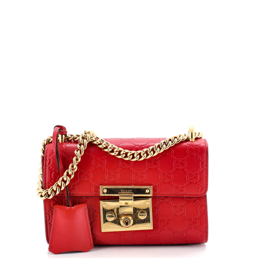 Padlock Shoulder Bag Guccissima Leather Small