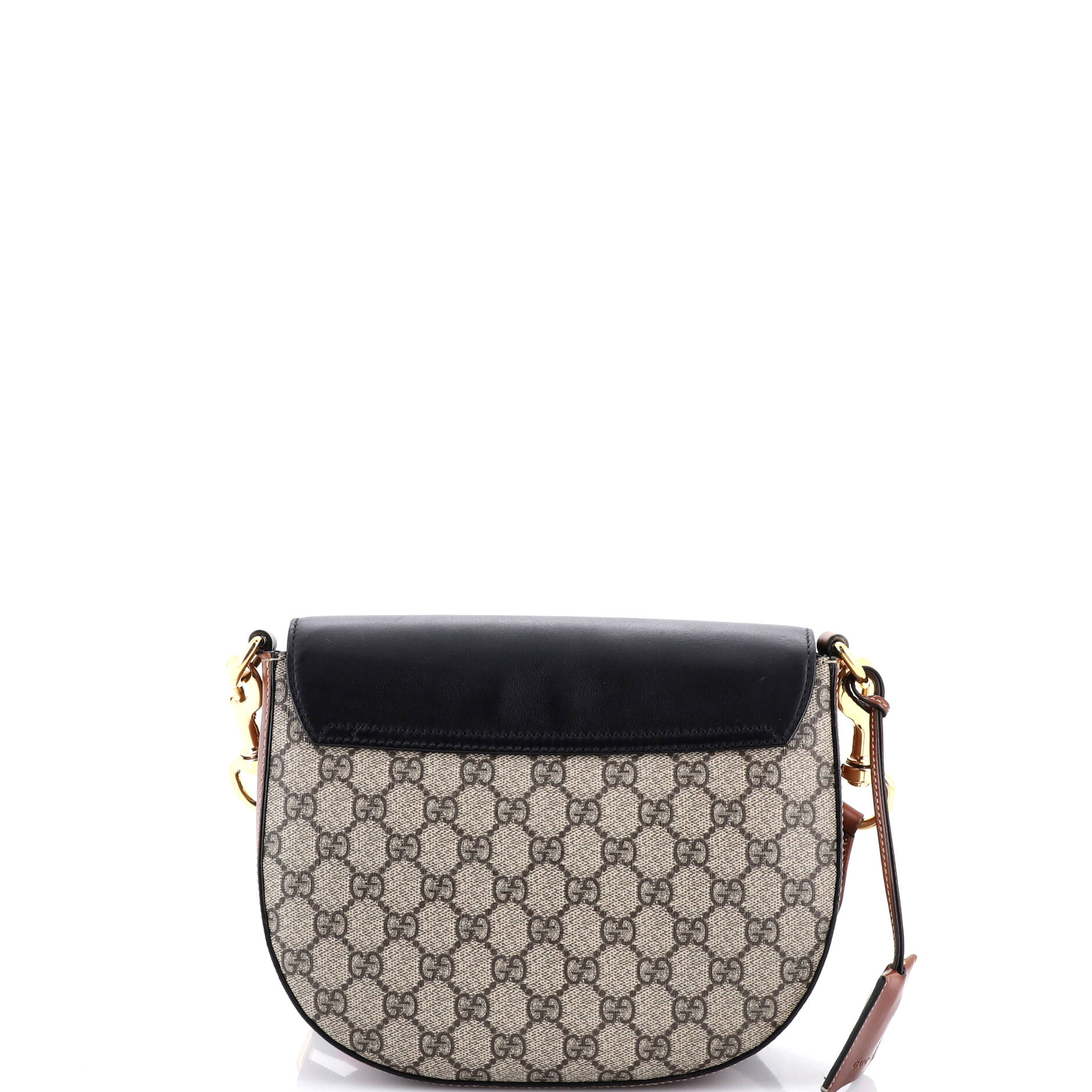 Padlock Saddle Shoulder Bag GG Coated Canvas and Leather Medium