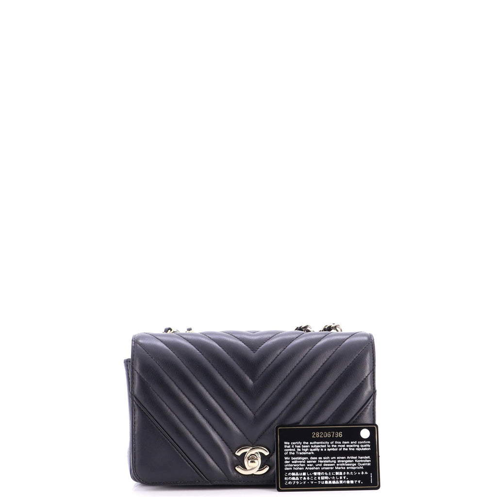 Statement Flap Bag Chevron Calfskin Mini