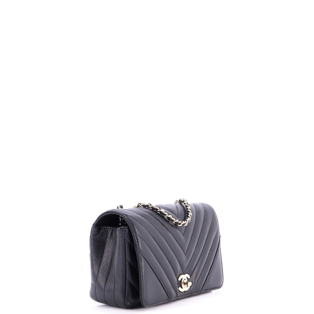 Statement Flap Bag Chevron Calfskin Mini