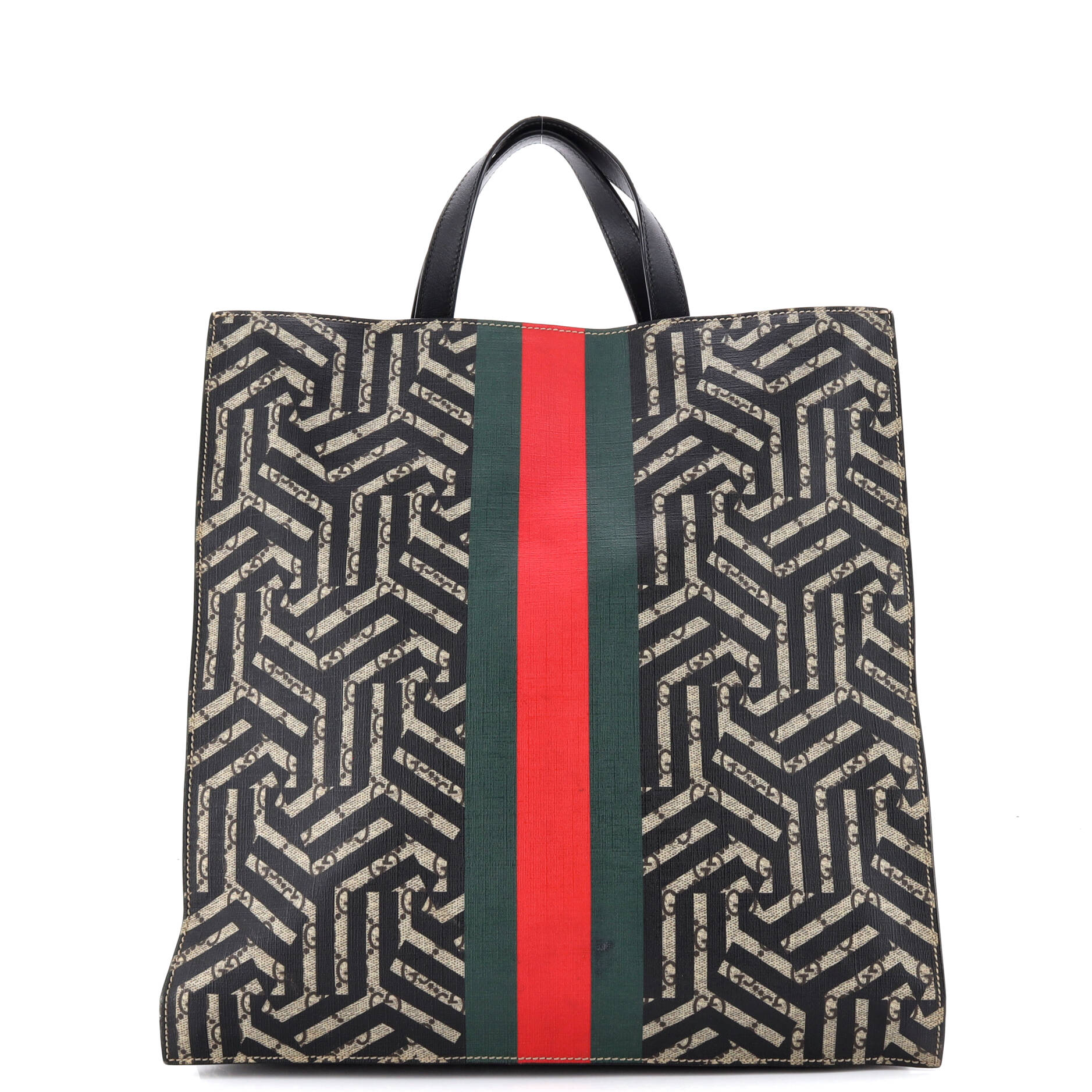 Convertible Soft Open Tote Caleido GG Coated Canvas