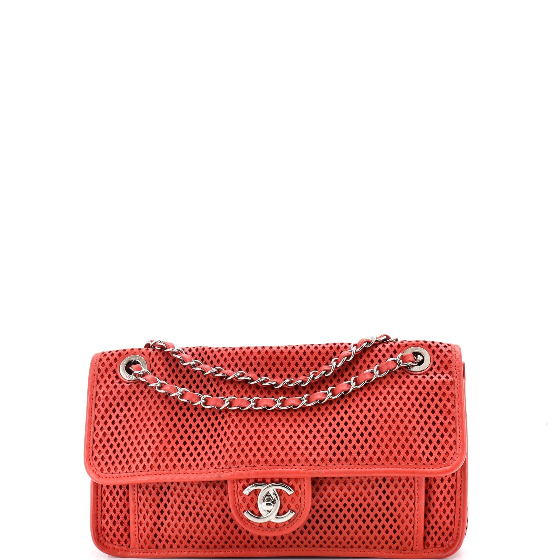 Up In The Air Flap Bag Perforated Leather Medium
