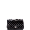 Classic Double Flap Bag Quilted Patent Medium