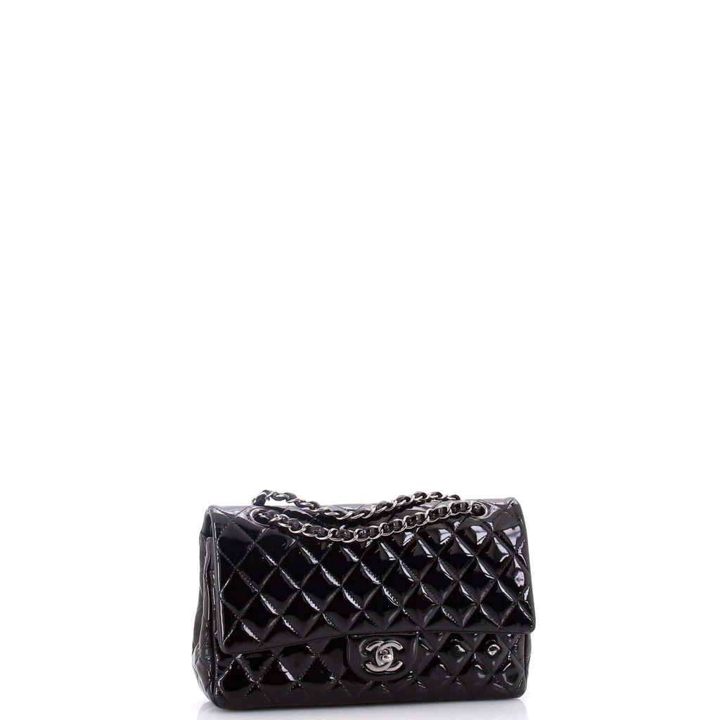 Classic Double Flap Bag Quilted Patent Medium